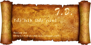 Tóbik Dániel névjegykártya